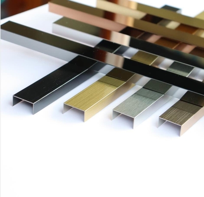 Manufacturer U Profile 304 Stainless Steel Tile Trim U Metal Shape