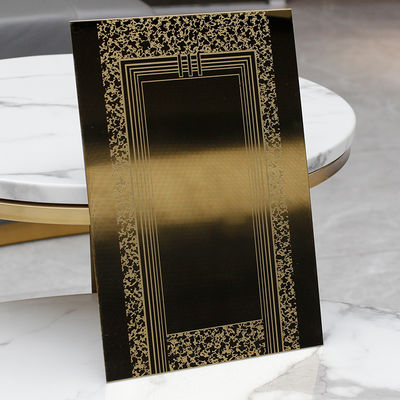 Manufacturer Gold Mirror Etched Stainless Steel Sheet Etched Plate