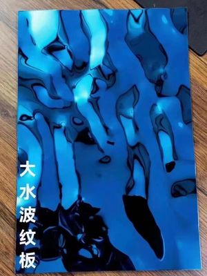 PVD Blue Mirror Color Sheet Water Ripple Stainless Steel Plate