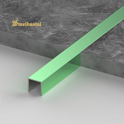 Decorative U Slot Stainless Steel Tile Trim Color Mirror Finished Grade 201