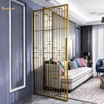 Giá tốt Gold PVD Color Plating Aluminium Room Divider với Hairline Bề mặt điều trị và kích thước tùy chỉnh trực tuyến