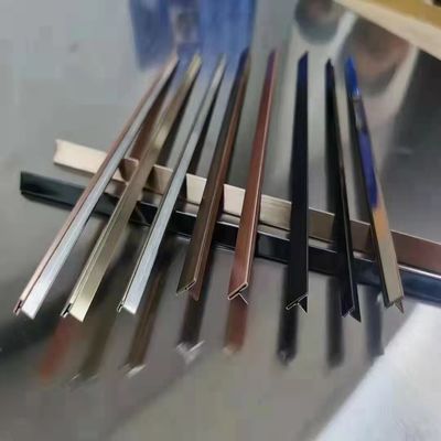 0.65mm Độ dày 304 Thép không gỉ nẹp gạch với kích thước tùy chỉnh để bảo vệ tường và sàn