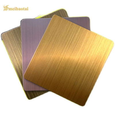 Tấm thép không gỉ 201 phủ PVD vân xước dày 0.65mm cho ứng dụng trang trí