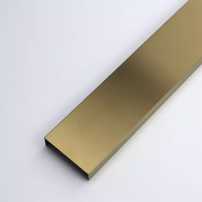 Chân tóc gương vàng hồng đen đã hoàn thiện 304 SS Tile Trim U20