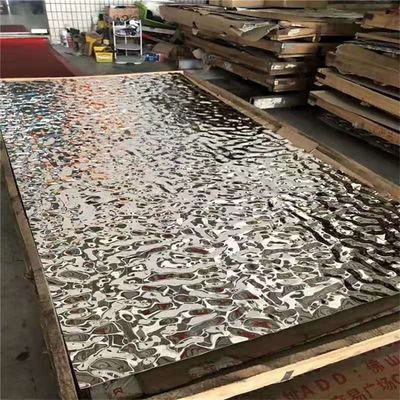 Silver Mirror Water Ripple Stainless Steel Sheet 0.65mm Độ dày cho trang trí trần nhà