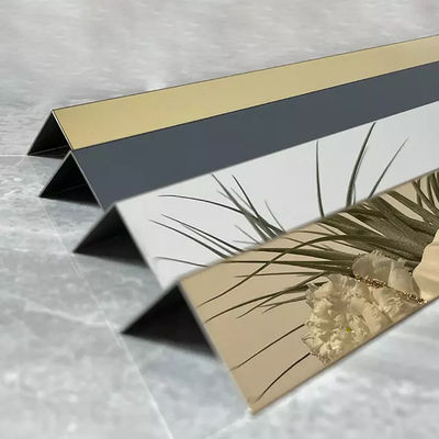 Giá tốt Gương vàng L Hình dạng cầu thang Ngói trang trí bằng thép không gỉ Ngói kim loại trực tuyến