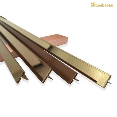 Tùy chỉnh thiết kế Gương / Chân tóc bằng thép không gỉ T U V Tile Trim trang trí hồ sơ
