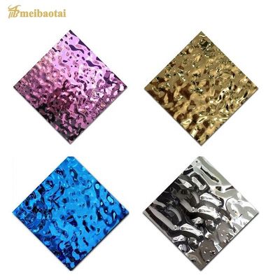Giá tốt Tấm trang trí bằng thép không gỉ SS304 201 Màu nước gợn 4 * 8ft trực tuyến