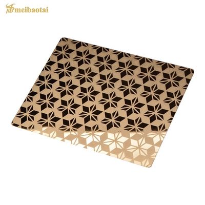 Giá tốt Tấm trang trí thép không gỉ 304 dày 1.0mm khắc hoa văn bốn chân trực tuyến