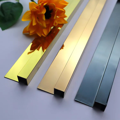 Thép không gỉ Gương viền tóc Ngói Trim M Hồ sơ Vàng / Vàng hồng / Màu đen