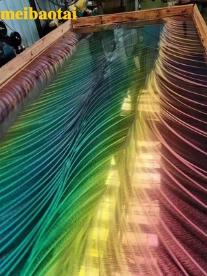 Mô hình laser Rainbow Tấm thép không gỉ Văn phòng Hội trường Câu lạc bộ Trang trí sảnh khách sạn