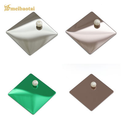 PVD mạ gương trang trí tấm thép không gỉ với độ dày 0,55mm và màu xanh lá cây lớp phủ chống vân tay