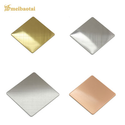 0.55mm Độ dày 304 Grade Hairline Stainless Steel Sheet 1219x2438mm cho các tấm thang máy