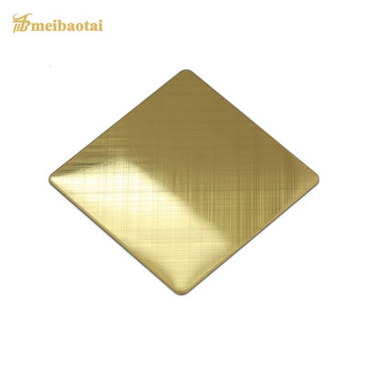 Giá tốt Tấm thép không gỉ 304 mạ vàng PVD dày 0.55mm kích thước 1219x2438mm hoàn thiện hairline trực tuyến