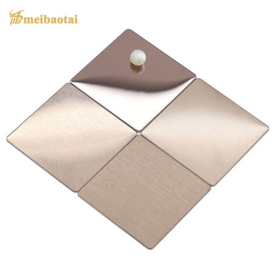 Giá tốt Tấm thép không gỉ ASTM 304 với lớp phủ PVD vàng hồng và hoàn thiện xước 8K kích thước 1219x2438mm trực tuyến