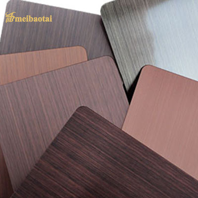 Anti Bronze AFP Finish 4 feet Hairline Stainless Steel Sheet cho các ứng dụng kiến trúc