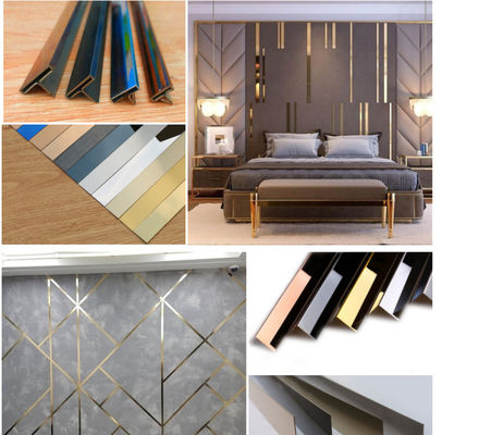 Thanh nẹp gạch hình chữ U bằng thép không gỉ JIS 304 có rãnh V để bảo vệ trang trí