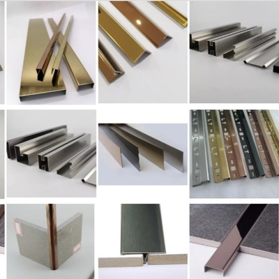 304 thép không gỉ Tile Trim trang trí góc Trim