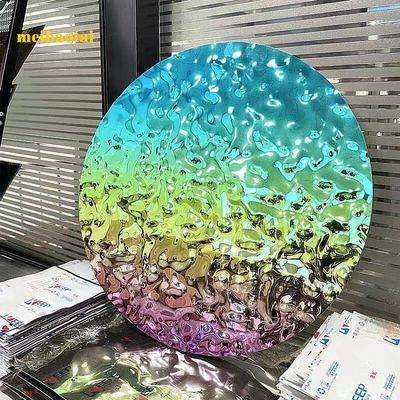 Giá tốt Ss304 201 Rainbow Color Mirror Water Ripple Stainles Stainless Steel Sheet Trang trí trần nhà trực tuyến