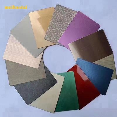 Kính kết thúc trang trí Stainless Steel Bảng 4x8 Kích thước 0.6mm Độ dày cho trang trí tường và trần nhà thanh lịch
