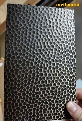 Đen Pvd Màu Honeycomb Stamped Stainless Steel Bảng trang trí tường