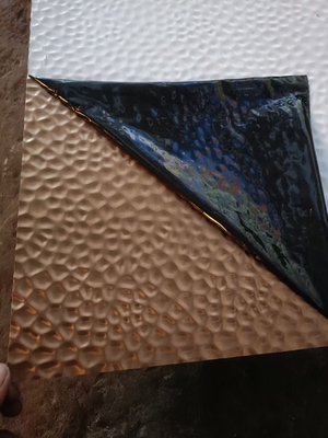 Rose Gold Mirror Honeycomb Pattern Bảng thép không gỉ nổi