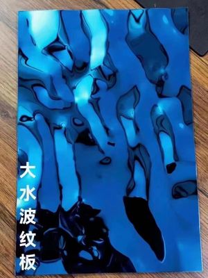 Blue Mirror Water Ripple 304 Grade Stainless Steel Plate có độ dày 1,20mm