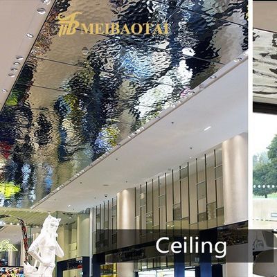 Giá tốt Ss304 201 0.65mm Kính nước dội tấm trang trí Trần nhà, tường trực tuyến