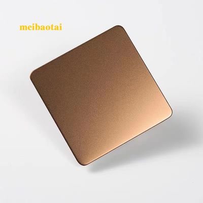 Giá tốt. Rose Gold PVD Color Coating Standblast Stainless Steel Bảng trang trí trực tuyến