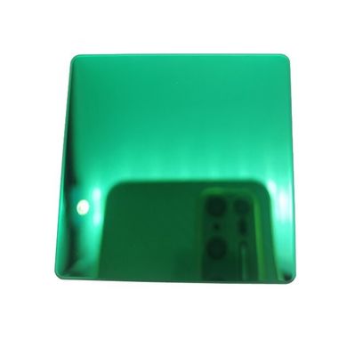 Bảng thép không gỉ PVD Green Mirror 304/201 Grade EN Standard Decorative Sheet