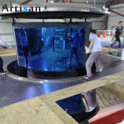 ASTM tiêu chuẩn Blue Mirror Stainless Steel Plate PVD Panel với độ dày 0,3-1,2mm và kích thước 1219*2438mm