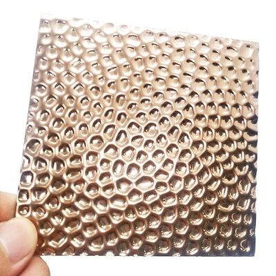 Giá tốt Rose Gold Mirror Honeycomb Stamped 304 Stainless Steel Sheet cho các ứng dụng trang trí tường và trần nhà trực tuyến