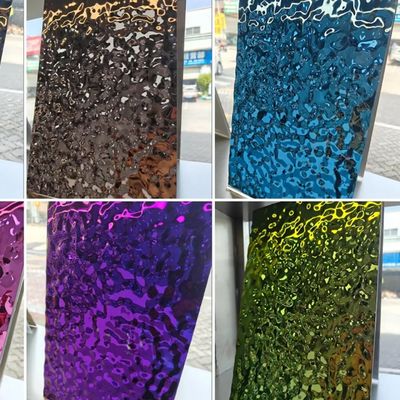 Giá tốt Các màu sắc khác nhau PVD đóng dấu nước sóng thép không gỉ tấm trực tuyến