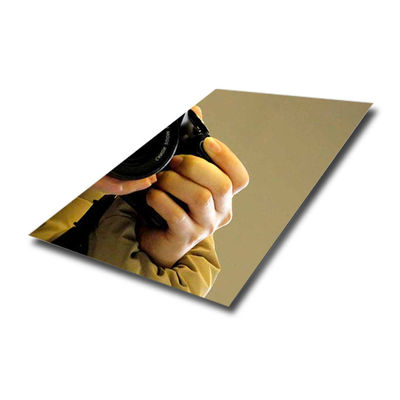 Giá tốt Tiêu chuẩn ASTM Champagne Gold Gold Mirror Stainless Steel Plate PVD Panel trực tuyến