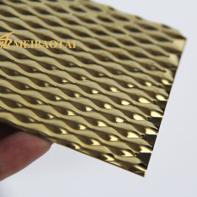 Gold Rose Gold Stamped Decorative Stainless Steel Plate Sustainable