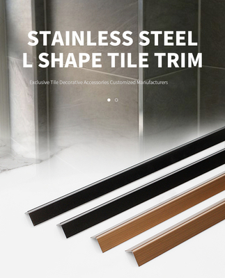 Dải thép không gỉ L Profile bền vững L Tile Trim 0.55mm Thickness