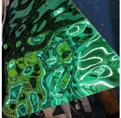 Giá tốt Tấm thép không gỉ vân sóng nước phủ màu PVD dùng cho trang trí nội thất trực tuyến