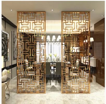 Giá tốt Rose Gold Mirror Stainless Steel Room Divider Trang trí khách sạn, phòng khách trực tuyến