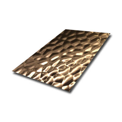 Tấm dập nổi bằng thép không gỉ 304 201 có kết cấu búa lồi với độ dày 0,85mm cho tường và trần trang trí
