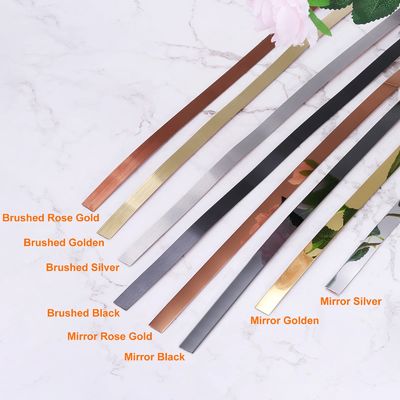 Rose Gold Mirror Stainless Steel Adhesive Roll SS Tape với lớp phủ màu PVD và 201 Grade