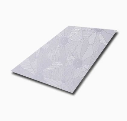 Bảng thép không gỉ hình hoa nổi bật - lớp 201 Bảng trang trí với độ dày 0,85mm