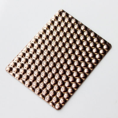 Tấm kim loại trang trí bằng thép không gỉ dập nổi màu vàng hồng