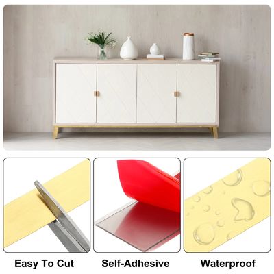 Giá tốt PVD Màu phủ 201 Stainless Steel Tile Trim Adhesive Roll Flat Tape Dễ lau trực tuyến