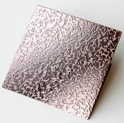 Màu vàng hồng Độ dày 0,85mm bề mặt gương Bảng thép không gỉ nổi cho bảng tường trang trí