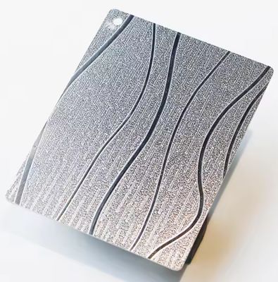 Bề mặt gương lớp 201 Bảng thép không gỉ đúc với phim PVC kép cho các tấm tường trang trí