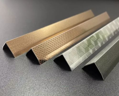 Giá tốt Thanh nẹp góc chữ L bằng thép không gỉ 304 với cạnh V-groove dùng cho tường và sàn, dài 2438mm trực tuyến