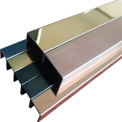 Giá tốt 304 thép không gỉ U Profile Tile Trim với lớp phủ màu PVD cho sử dụng trong và ngoài trực tuyến