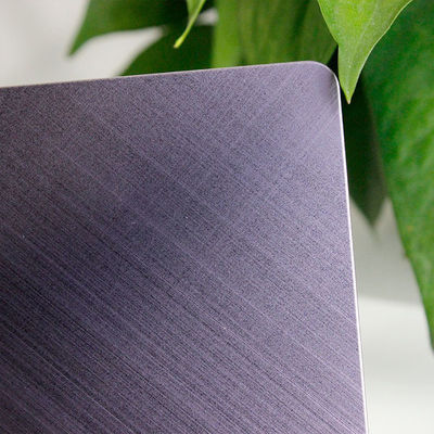 Giá tốt PVD Violet Cross Hairline 430 Bảng thép không gỉ 1219x2438mm Bảng thép không gỉ trang trí trực tuyến