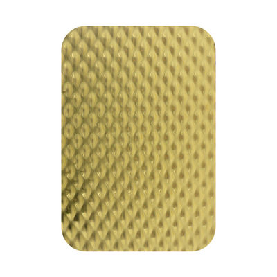 6WL Gold Mirror Stamped 304 201 Stainless Steel Metal Plate