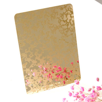 Tấm thép không gỉ 304 mạ vàng gương khắc 1219x3048mm cho ứng dụng trang trí
